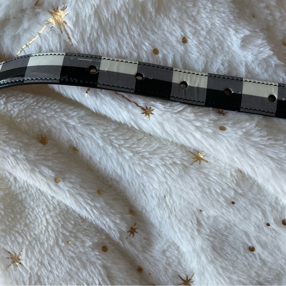 DOLCE AND GABBANA Patent Leather Gingham Pattern Belt AUTHENTIC - Picture 6 of 10